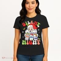 Retro Silent Night Icu Nurse Christmas Intensive Care Unit Women's T-Shirt thumb 4