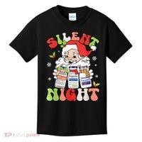 Retro Silent Night Icu Nurse Christmas Intensive Care Unit Kids T-Shirt thumb 0