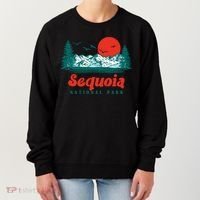 Retro Sequoia National Park Mountain Trees And Sun Graphic Gift Women's Sweatshirt thumb 0