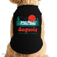 Retro Sequoia National Park Mountain Trees And Sun Graphic Gift Doggie Tank thumb 0