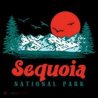Retro Sequoia National Park Mountain Trees And Sun Graphic Gift Coffee Mug thumb 5