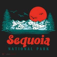 Retro Sequoia National Park Mountain Trees And Sun Graphic Gift Beanie thumb 2