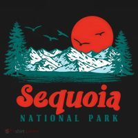 Retro Sequoia National Park Mountain Trees And Sun Graphic Gift Women's Hoodie thumb 2