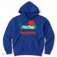 Retro Sequoia National Park Mountain Trees And Sun Graphic Gift Hoodie thumb 0