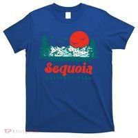 Retro Sequoia National Park Mountain Trees And Sun Graphic Gift T-Shirt thumb 0