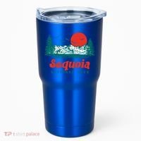 Retro Sequoia National Park Mountain Trees And Sun Graphic Gift Tumbler thumb 0