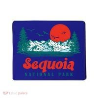 Retro Sequoia National Park Mountain Trees And Sun Graphic Gift Mousepad thumb 0