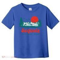 Retro Sequoia National Park Mountain Trees And Sun Graphic Gift Toddler T-Shirt thumb 0