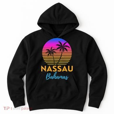 Retro Sunset Nassau Bahamas Beach Trip Vacation Summer Group Hoodie