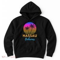 Retro Sunset Nassau Bahamas Beach Trip Vacation Summer Group Hoodie thumb 0