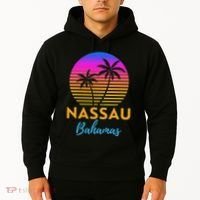 Retro Sunset Nassau Bahamas Beach Trip Vacation Summer Group Hoodie thumb 2