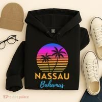 Retro Sunset Nassau Bahamas Beach Trip Vacation Summer Group Hoodie thumb 4