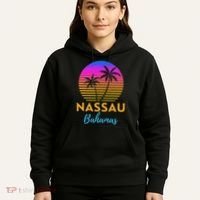 Retro Sunset Nassau Bahamas Beach Trip Vacation Summer Group Hoodie thumb 5