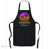 Retro Sunset Nassau Bahamas Beach Trip Vacation Summer Group Apron thumb 0
