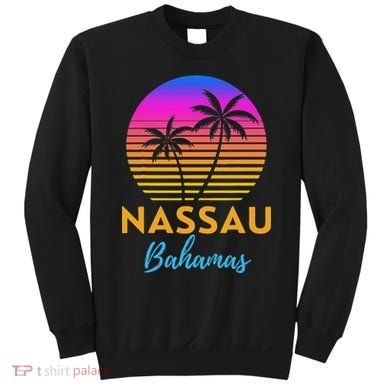 Retro Sunset Nassau Bahamas Beach Trip Vacation Summer Group Sweatshirt