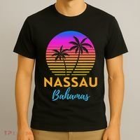 Retro Sunset Nassau Bahamas Beach Trip Vacation Summer Group T-Shirt thumb 3