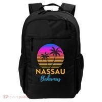 Retro Sunset Nassau Bahamas Beach Trip Vacation Summer Group Backpack thumb 0