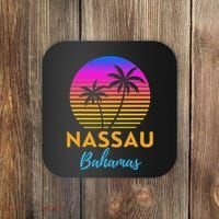 Retro Sunset Nassau Bahamas Beach Trip Vacation Summer Group Coaster thumb 0
