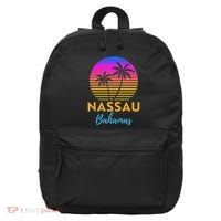 Retro Sunset Nassau Bahamas Beach Trip Vacation Summer Group 16 in Basic Backpack thumb 0