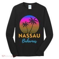 Retro Sunset Nassau Bahamas Beach Trip Vacation Summer Group Tall Long Sleeve Shirt thumb 0