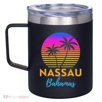 Retro Sunset Nassau Bahamas Beach Trip Vacation Summer Group 12oz Stainless Steel Coffee Mug thumb 2