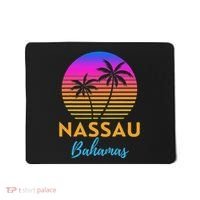 Retro Sunset Nassau Bahamas Beach Trip Vacation Summer Group Mousepad thumb 0