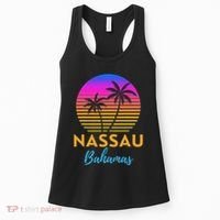 Retro Sunset Nassau Bahamas Beach Trip Vacation Summer Group Women's Tank Top thumb 0