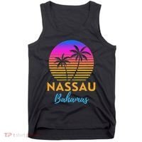 Retro Sunset Nassau Bahamas Beach Trip Vacation Summer Group Tank Top thumb 0