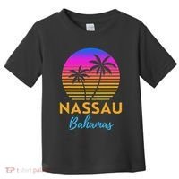 Retro Sunset Nassau Bahamas Beach Trip Vacation Summer Group Toddler T-Shirt thumb 0