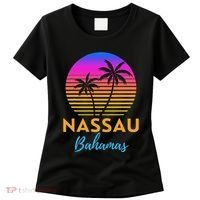 Retro Sunset Nassau Bahamas Beach Trip Vacation Summer Group Women's T-Shirt thumb 0