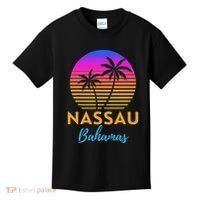 Retro Sunset Nassau Bahamas Beach Trip Vacation Summer Group Kids T-Shirt thumb 0