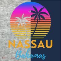 Retro Sunset Nassau Bahamas Beach Trip Vacation Summer Group Kids Colorblock Raglan Jersey thumb 2