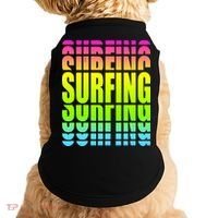 Retro Surfing Neon Doggie Tank thumb 0