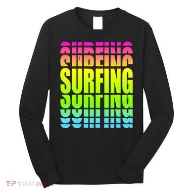 Retro Surfing Neon Long Sleeve Shirt