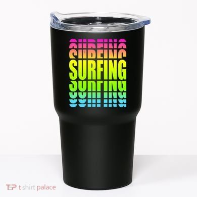 Retro Surfing Neon Tumbler
