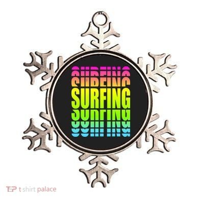 Retro Surfing Neon Ornament