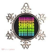 Retro Surfing Neon Ornament thumb 0