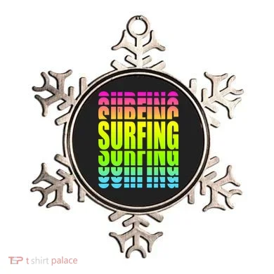 Retro Surfing Neon Ornament