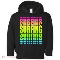 Retro Surfing Neon Toddler Hoodie thumb 0