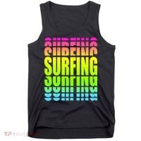 Retro Surfing Neon Tank Top thumb 0