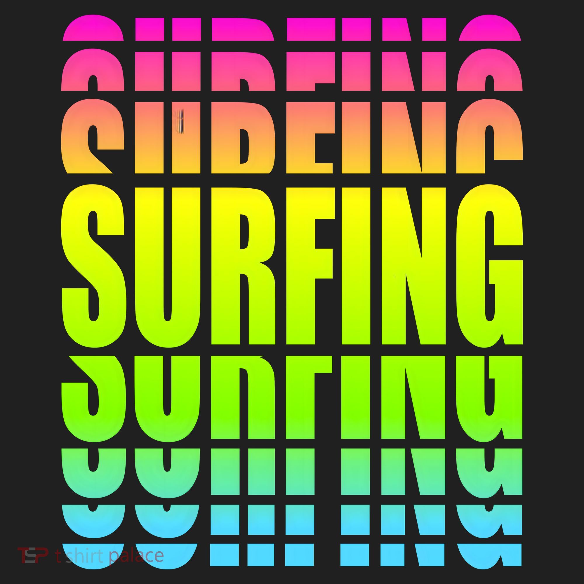 Retro Surfing Neon Golf Towel