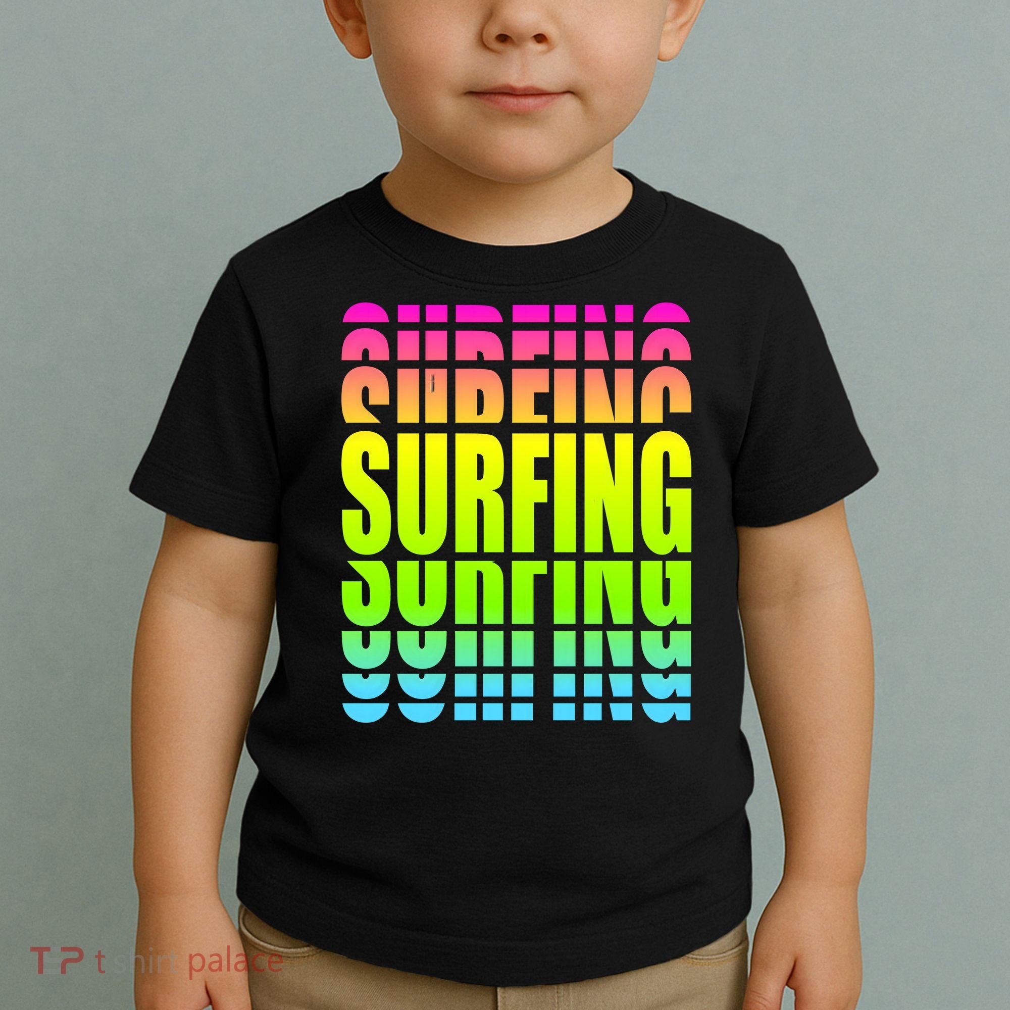 Retro Surfing Neon Toddler T-Shirt