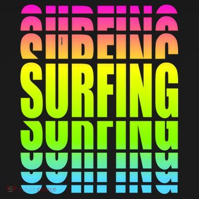 Retro Surfing Neon Women's Crop Top Tee