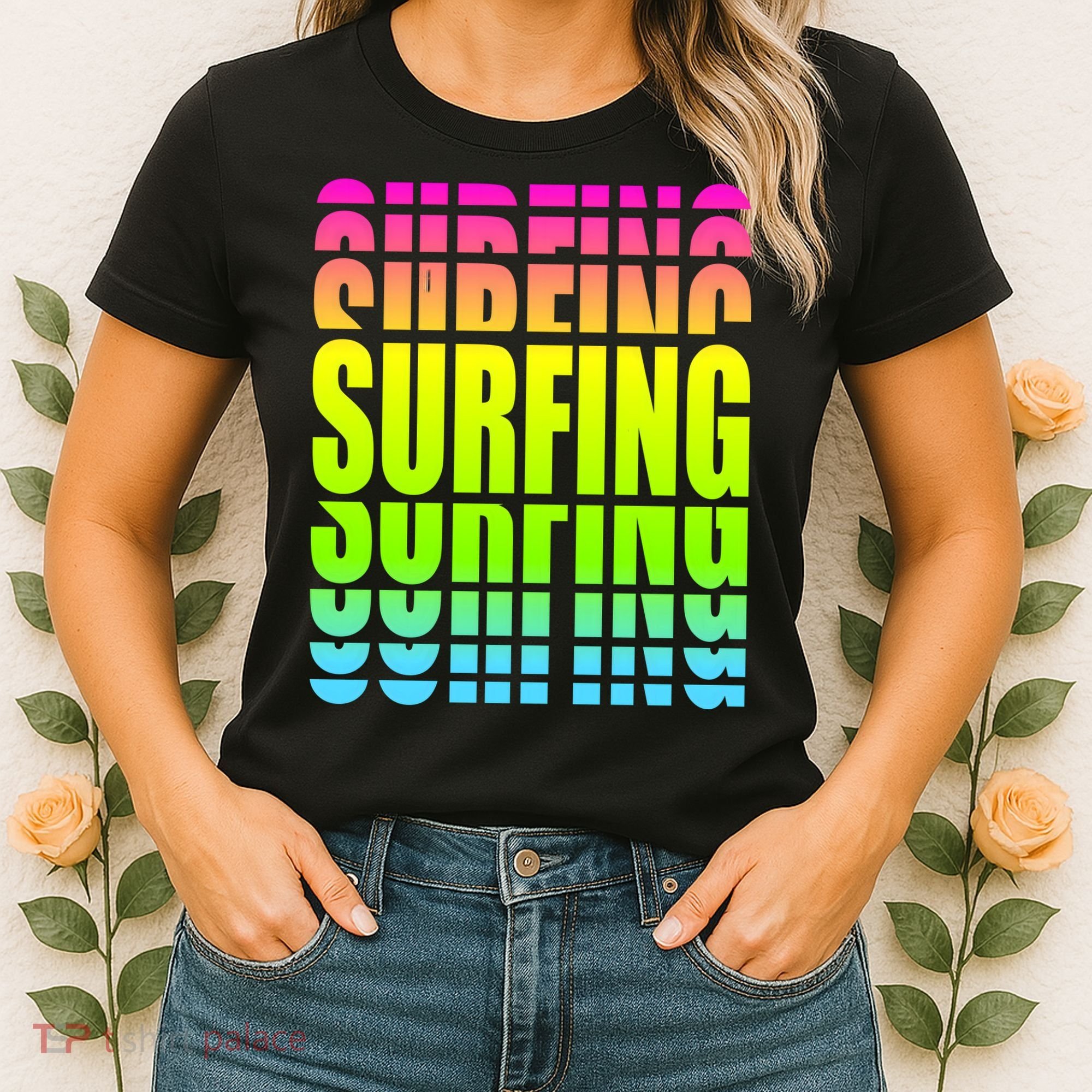 Retro Surfing Neon Women's T-Shirt