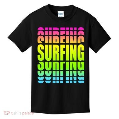 Retro Surfing Neon Kids T-Shirt