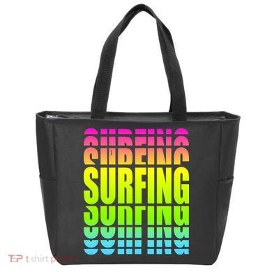 Retro Surfing Neon Tote Bag