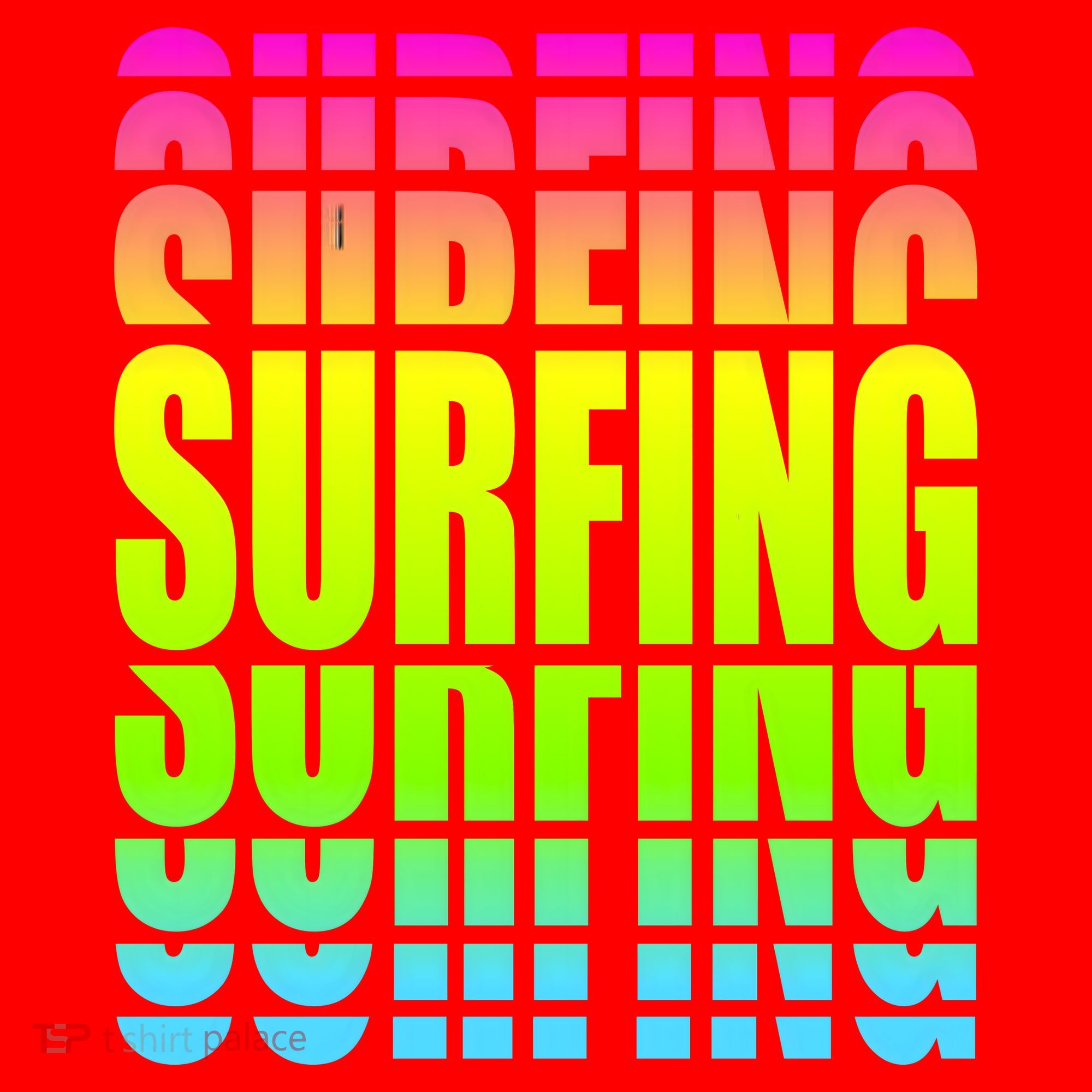 Retro Surfing Neon Santa Hat