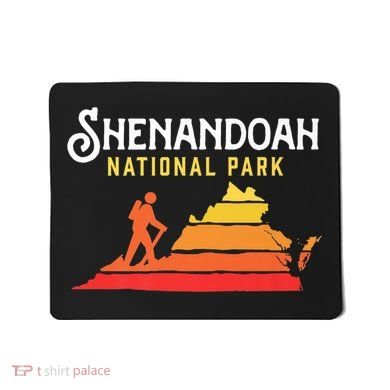 Retro Shenandoah National Park Vintage Hike Mousepad