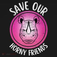 Rhino Save Our Horny Friends Funny Rhinoceros Tank Top thumb 6