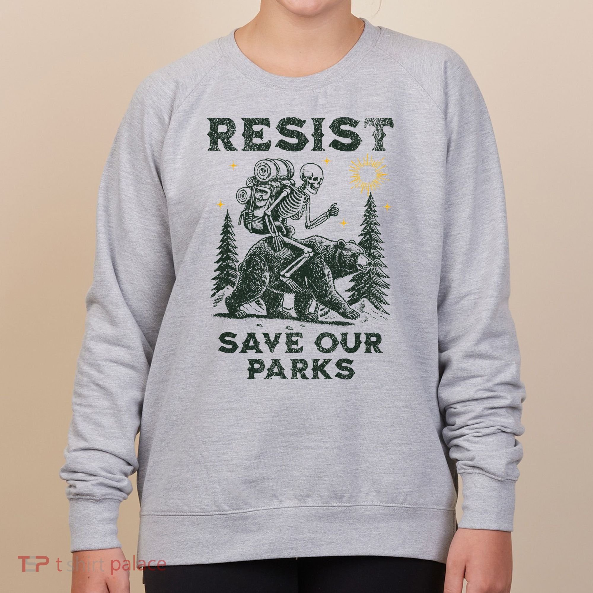 Resist Save Our Parks Alt US National Parks Bear Women's Sweatshirt